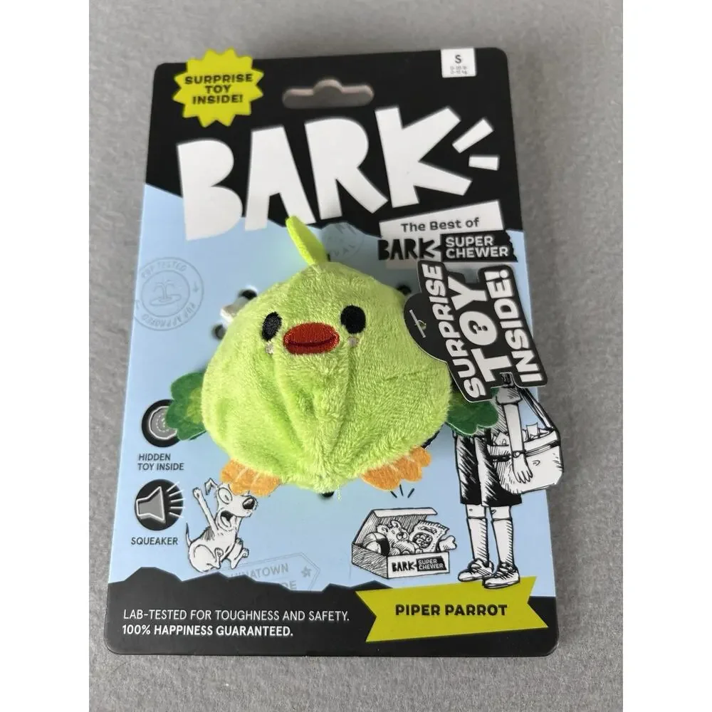 Bark New Dog Toys Set of 3 multi-part Tavern Turkey Funday Sunday Piper Parrot